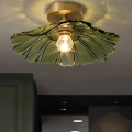 Deckenleuchte ACRYLIC 1xE27/40W/230V Ø 28 cm gold/grün