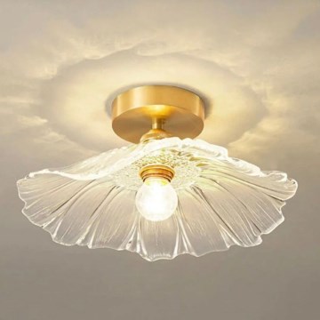 Deckenleuchte ACRYLIC 1xE27/40W/230V Ø 28 cm goldfarben