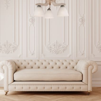 Deckenleuchte ADRIANO 3xE27/60W/230V Buche