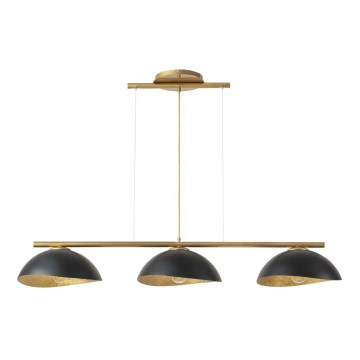 Deckenleuchte an Kabel SOLAR 3xE27/60W/230V goldfarben