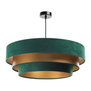 Deckenleuchte an Kabel TRINITI 1xE27/60W/230V grün/gold