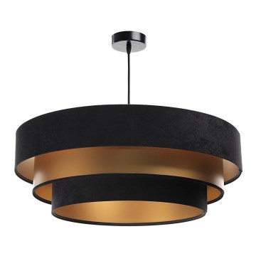 Deckenleuchte an Kabel TRINITI 1xE27/60W/230V schwarz/gold