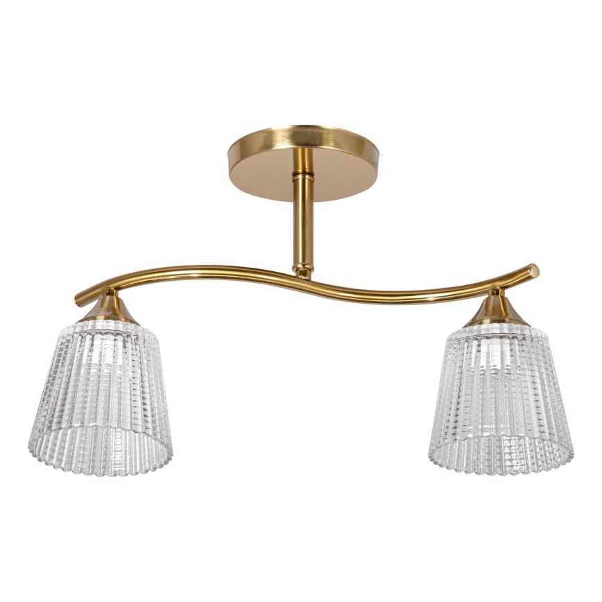 Deckenleuchte an Stange 2xE14/60W/230V golden