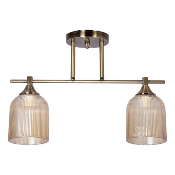 Deckenleuchte an Stange 2xE14/60W/230V Messing