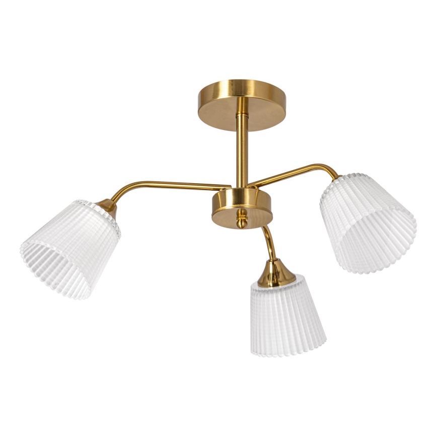 Deckenleuchte an Stange 3xE14/60W/230V golden