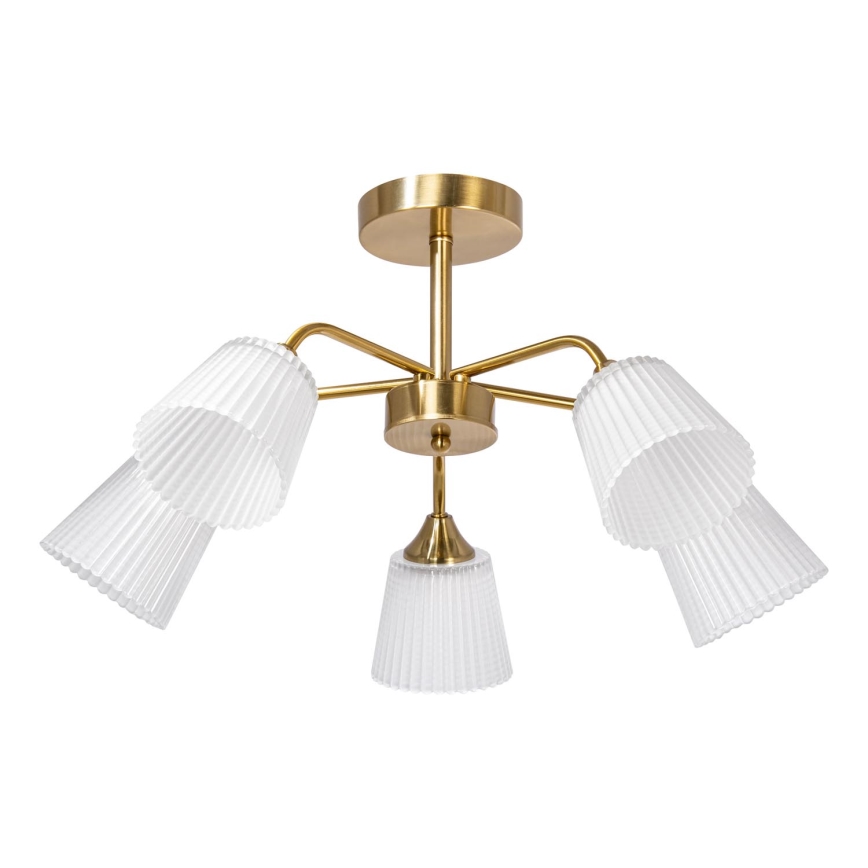 Deckenleuchte an Stange 5xE14/60W/230V golden