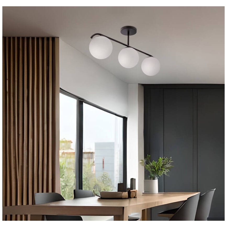 Deckenleuchte an Stange AMADEO 3xE14/40W/230V schwarz