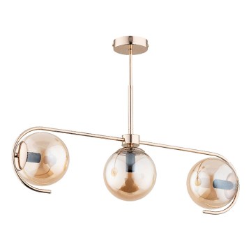 Deckenleuchte an Stange ASTANA 3xE14/10W/230V golden