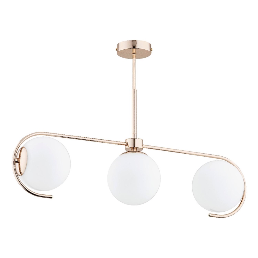Deckenleuchte an Stange ASTANA 3xE14/10W/230V golden