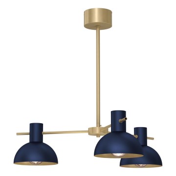 Deckenleuchte an Stange ESTATE MINI 3xE27/15W/230V blau