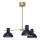 Deckenleuchte an Stange ESTATE MINI 3xE27/15W/230V blau