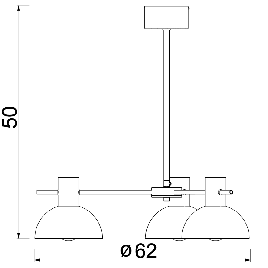 Deckenleuchte an Stange ESTATE MINI 3xE27/15W/230V schwarz