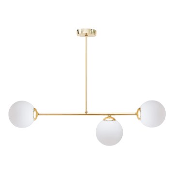 Deckenleuchte an Stange FIRA 3xE27/60W/230V golden