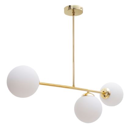 Deckenleuchte an Stange FIRA 3xE27/60W/230V golden