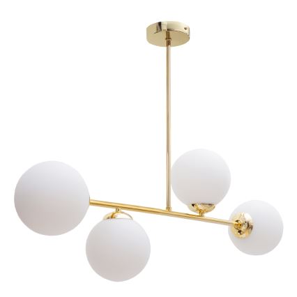 Deckenleuchte an Stange FIRA 4xE27/60W/230V golden