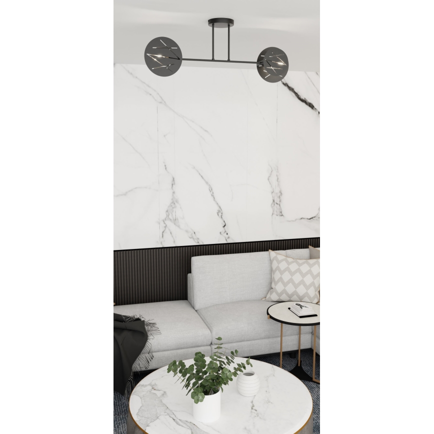 Deckenleuchte an Stange FRICK 2xE27/15W/230V schwarz