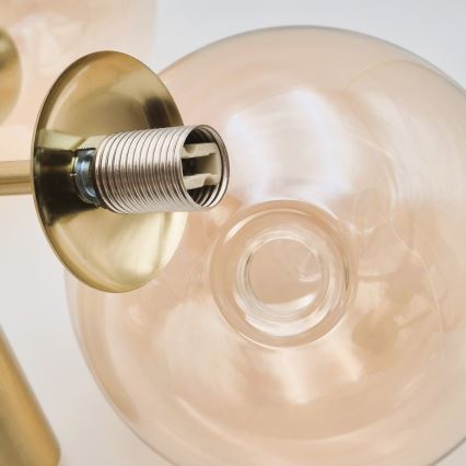 Deckenleuchte an Stange GEORGIA 3xG9/5W/230V gold/rauchbeige