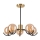 Deckenleuchte an Stange GEORGIA 5xE14/5W/230V golden/rauchig beige