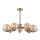 Deckenleuchte an Stange GEORGIA 7xE14/5W/230V golden/rauchig beige