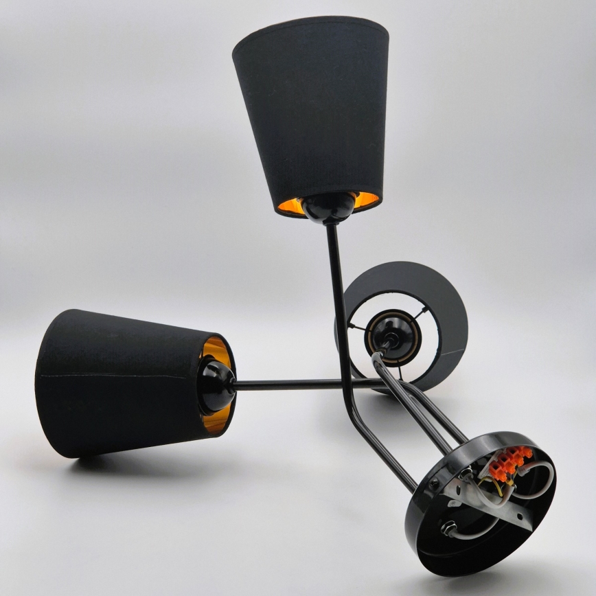 Deckenleuchte an Stange IRMA 3xE27/15W/230V schwarz