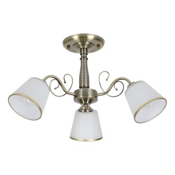 Deckenleuchte an Stange LOSANNA 3xE14/40W/230V Messing