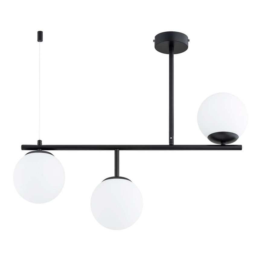 Deckenleuchte an Stange LUNA 3xE14/10W/230V schwarz