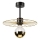 Deckenleuchte an Stange MONTANA 1xE27/15W/230V d 30 cm golden/schwarz