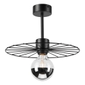 Deckenleuchte an Stange MONTANA 1xE27/15W/230V d 30 cm schwarz