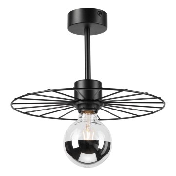 Deckenleuchte an Stange MONTANA 1xE27/15W/230V d 30 cm schwarz