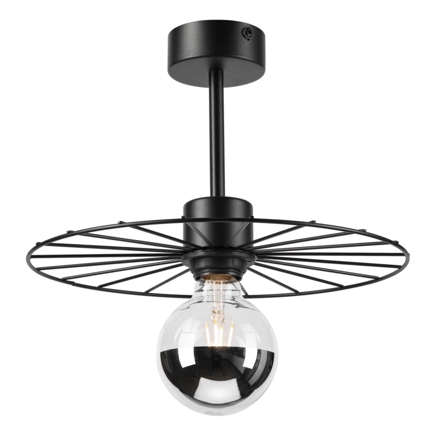 Deckenleuchte an Stange MONTANA 1xE27/15W/230V d 30 cm schwarz