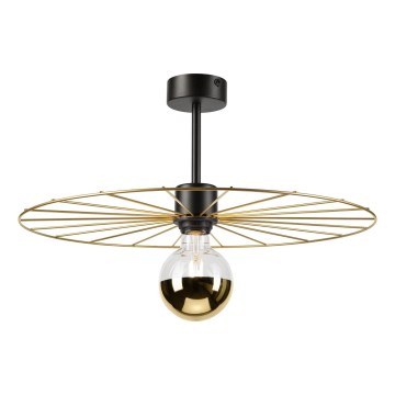 Deckenleuchte an Stange MONTANA 1xE27/15W/230V d 45 cm golden/schwarz