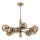 Deckenleuchte an Stange ROLLO 8xE14/5W/230V golden/rauchig beige