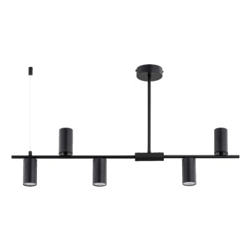 Deckenleuchte an Stange URANOS 5xGU10/10W/230V schwarz