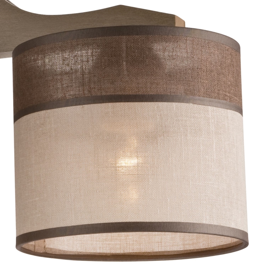 Deckenleuchte ANDREA 3xE27/60W/230V Buche