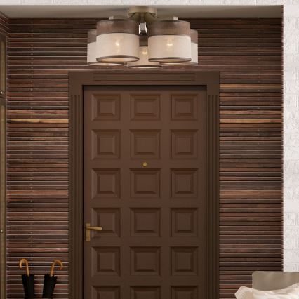 Deckenleuchte ANDREA 5xE27/60W/230V Buche