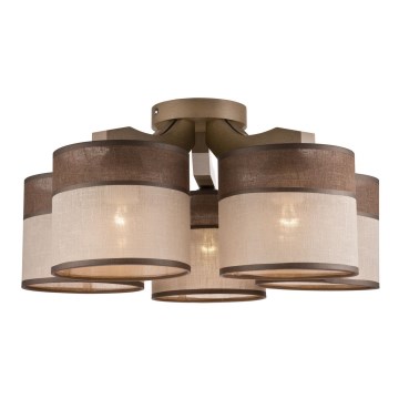 Deckenleuchte ANDREA 5xE27/60W/230V Buche