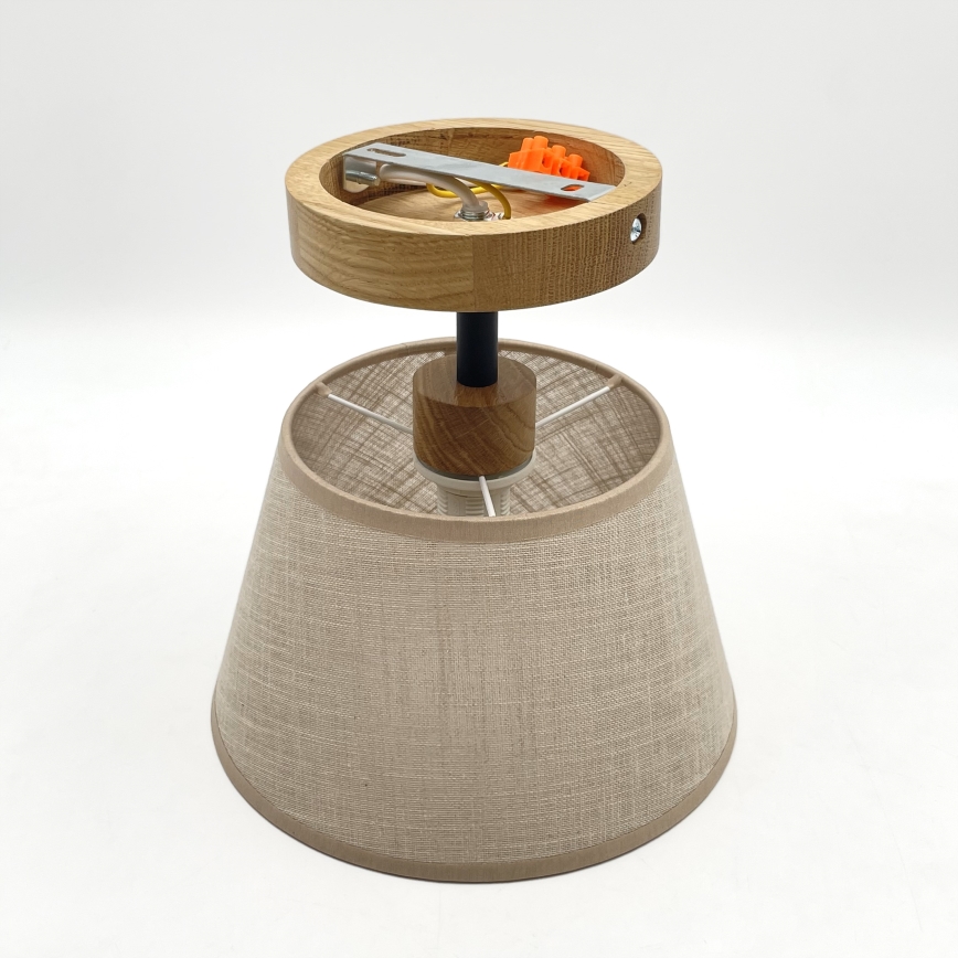 Deckenleuchte ANTONIO 1xE14/60W/230V Beige/Eiche