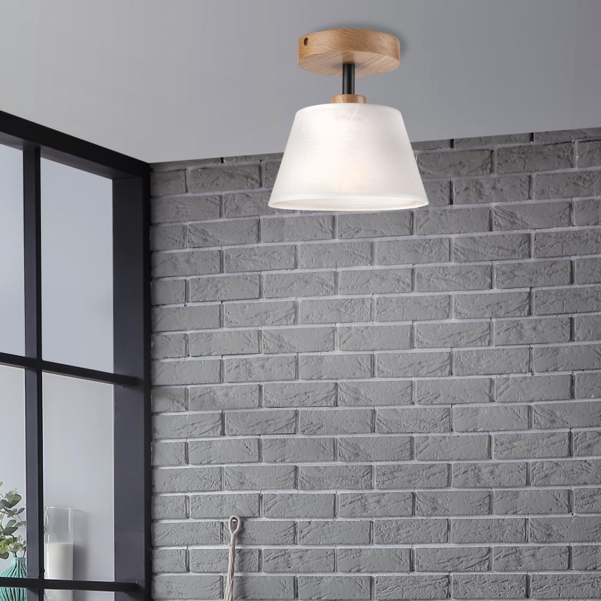 Aufbauleuchte ANTONIO 1xE14/60W/230V weiß/Eiche