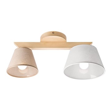 Deckenleuchte ANTONIO 2xE14/40W/230V Buche