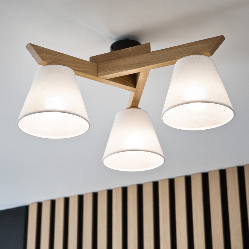 Deckenleuchte ANTONIO 3xE14/40W/230V Eiche