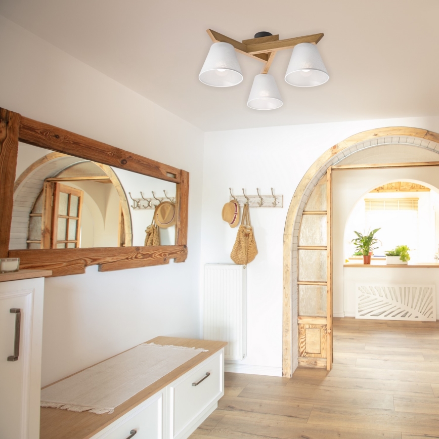 Deckenleuchte ANTONIO 3xE14/40W/230V Eiche