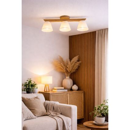 Deckenleuchte ANTONIO 3xE14/40W/230V Eiche