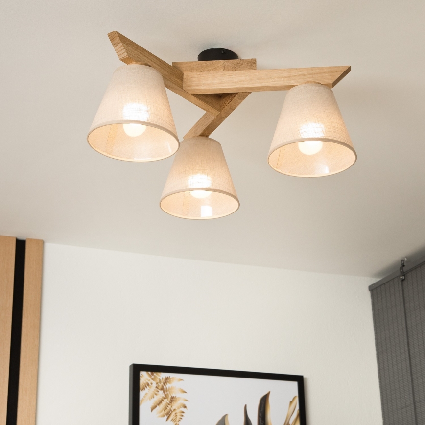 Deckenleuchte ANTONIO 3xE14/40W/230V Eiche