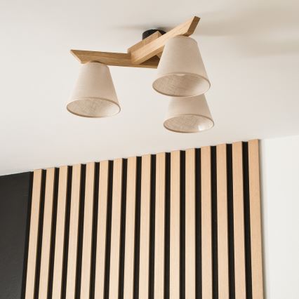 Deckenleuchte ANTONIO 3xE14/40W/230V Eiche