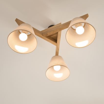 Deckenleuchte ANTONIO 3xE14/40W/230V Eiche