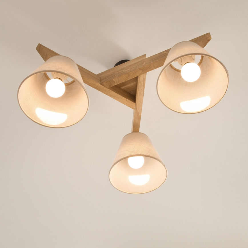 Deckenleuchte ANTONIO 3xE14/40W/230V Eiche