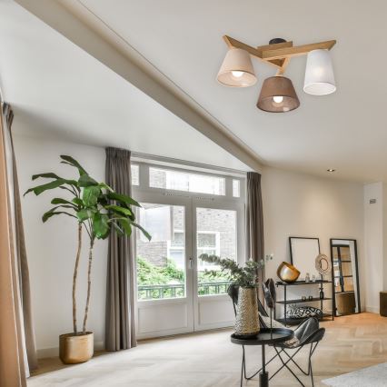 Deckenleuchte ANTONIO 3xE14/40W/230V Eiche