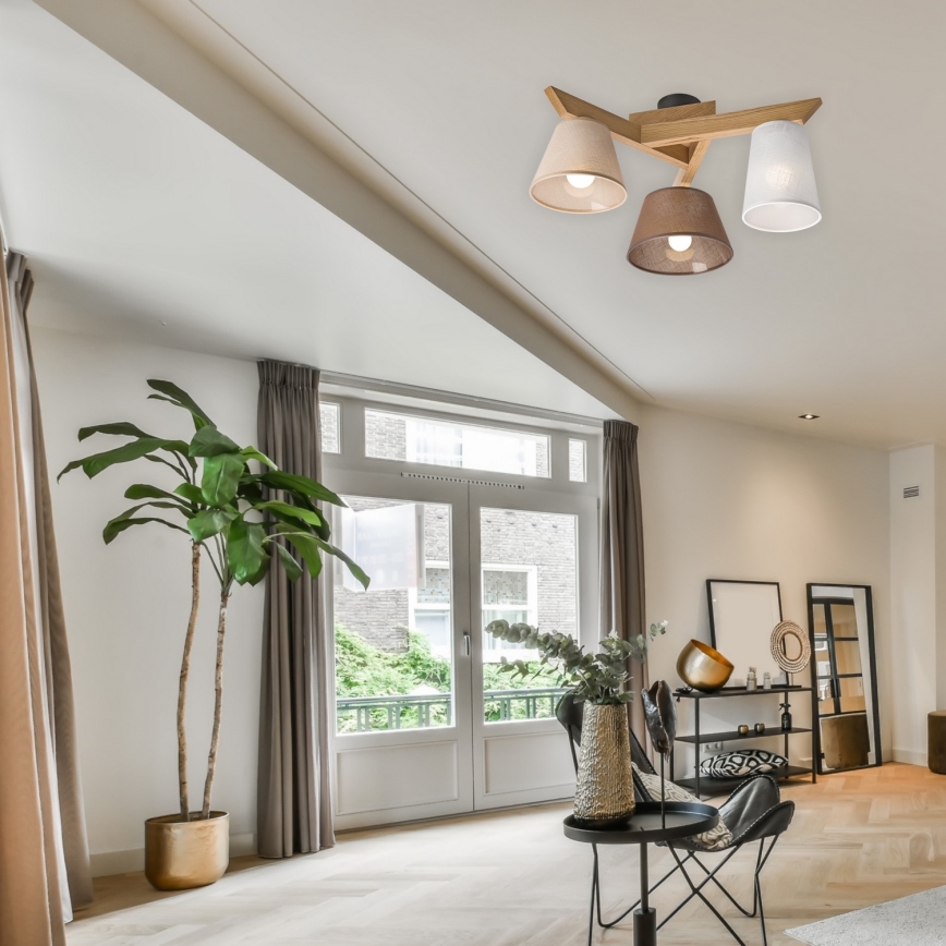 Deckenleuchte ANTONIO 3xE14/40W/230V Eiche