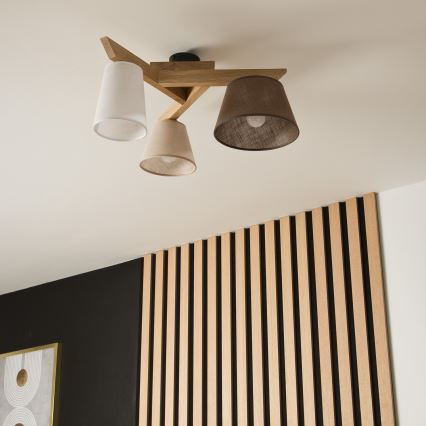 Deckenleuchte ANTONIO 3xE14/40W/230V Eiche