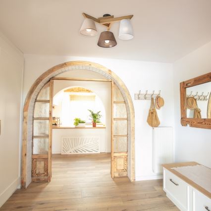 Deckenleuchte ANTONIO 3xE14/40W/230V Eiche